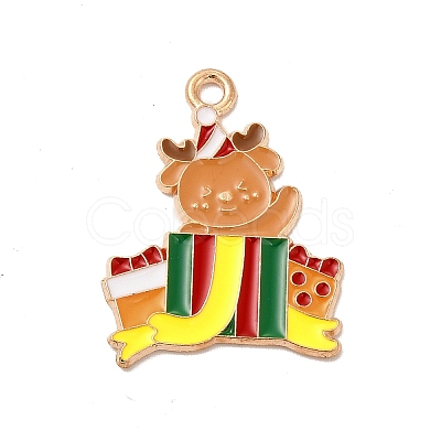 Christmas Theme Alloy Enamel Pendants ENAM-C010-01C-1