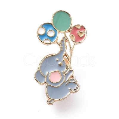 Animal with Balloon Enamel Pin ENAM-K021-01A-1