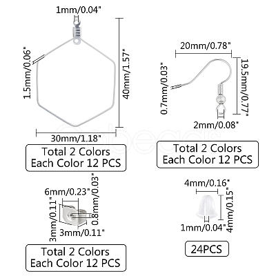 Unicraftale DIY Earring Making Kits DIY-UN0002-01-1