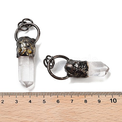 Natural Quartz Crystal Faceted Pointed Bullet Big Pendants G-A221-08-1