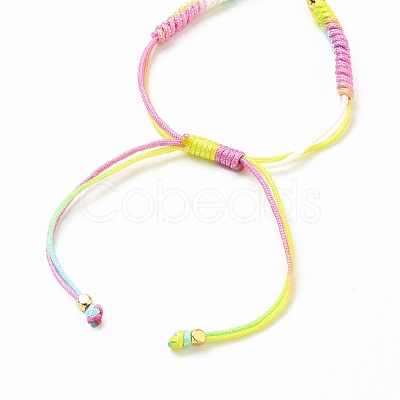 Adjustable Segment Dyed Polyester Bracelet Making AJEW-JB00793-1