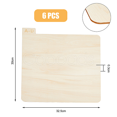 Wood Divination Boards WOOD-WH0042-07-1