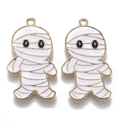 Halloween Theme Alloy Enamel Pendants ENAM-J649-09LG-1