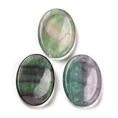 Natural Fluorite Oval Worry Stone G-R487-01E-1