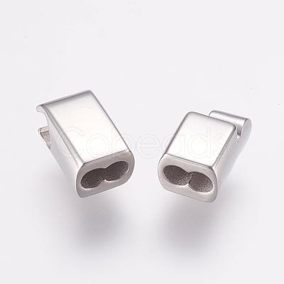 Tarnish Resistant 304 Stainless Steel Magnetic Clasps with Glue-in Ends STAS-E138-06P-1