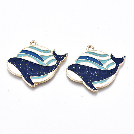 Eco-Friendly Alloy Enamel Pendants X-ENAM-Q437-033-NR-1