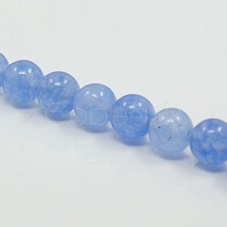 Natural White Jade Beads Strands G-G621-8mm-15-1