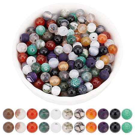 ARRICRAFT 220Pcs 11 Styles Natural Gemstone Beads G-AR0004-95-1