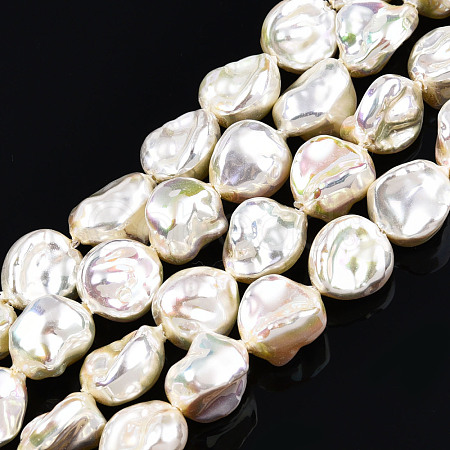 ABS Plastic Imitation Pearl Beads Strands KY-N015-15-A05-1