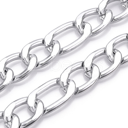 Aluminum Faceted Figaro Chain CHA-N003-34S-1