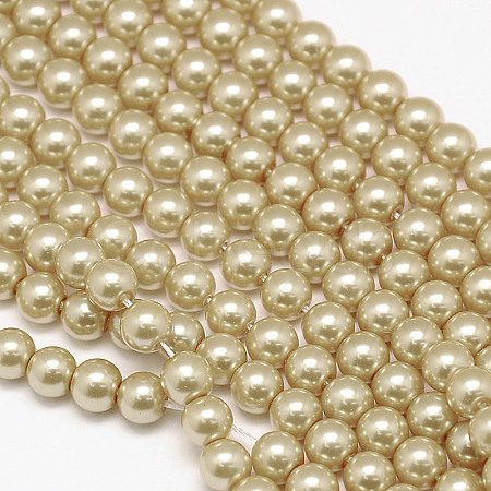 Eco-Friendly Dyed Glass Pearl Round Beads Strands HY-A002-10mm-RB114-1
