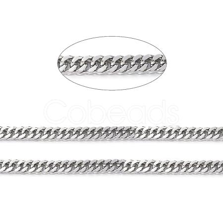 304 Stainless Steel Cuban Link Chains CHS-E018-13P-A-1
