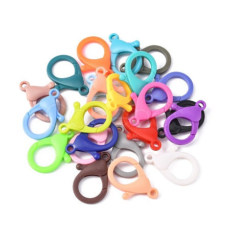 Plastic Lobster Claw Clasps X-KY-ZX002-M-B-1