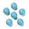 Opaque Acrylic Beads, Turtle Shell, Light Sky Blue, 10~11x12mm, Hole: 1.8mm