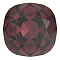 Preciosa&reg MAXIMA Crystal Fancy Stones, Czech Crystal, 435 36 132 Cushion Square, Dura Foiling, 90100 Burgundy, 12x12mm