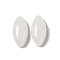 Glass Cabochons, Imitation Gemstone, Horse Eye, White, 15x7x4mm