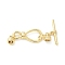 Brass Toggle Clasps, Knot, Golden, 45x23x6mm