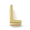 304 Stainless Steel Pendants, Real 24K Gold Plated, Letter L, 8x5x4mm, Hole: 1.6mm