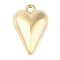 CCB Plastic Pendants, Heart, Golden, 30x19.5x10.5mm, Hole: 2.5mm