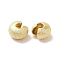 Brass Crimp Beads Covers, Real 24K Gold Plated, 6x4mm, Hole: 1.6mm