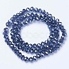 Electroplate Glass Beads Strands EGLA-A034-T4mm-A14-2