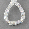 Electroplate Glass Beads Strands EGLA-R030-6x6mm-20-2