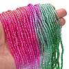 Transparent Painted Glass Beads Strands DGLA-A034-T1mm-A03-2