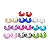 Ring Acrylic Stud Earrings EJEW-P251-21-1