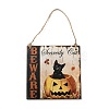 Halloween Wooden Door Hanging Welcome Sign Board HJEW-Z002-01B-2