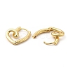 Rack Plating Brass Heart Hoop Earrings for Women EJEW-F302-01G-3