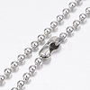 304 Stainless Steel Necklaces NJEW-G307-07-1.5mm-P-2