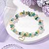 Natural Mixed Stone Chips Beaded Stretch Bracelets BJEW-JB11117-2