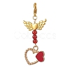 Valentine's Day Alloy Enamel Pendant Decoraton HJEW-JM02028-02-3