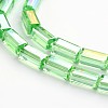 AB Color Plated Faceted Cuboid Electroplate Glass Beads Strands EGLA-F109-A10-1