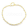 Brass Beaded Necklaces NJEW-P307-01G-1