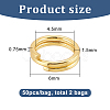 BENECREAT 2 Bags Brass Split Rings FIND-BC0005-12B-2