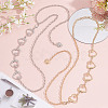 GOMAKERER 2Pcs 2 Colors Moon & Sun Alloy Link Chain Belts AJEW-GO0001-78A-4