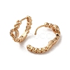 Brass Micro Pave Cubic Zirconia Hoop Earrings EJEW-C073-34KCG-2