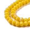 Electroplate Opaque Solid Color Glass Beads Strands X1-EGLA-A034-P8mm-L02-3
