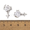 Brass Micro Pave Clear Cubic Zirconia Pendants KK-L212-13P-3