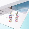 Acrylic Beaded Open Rings Dangle Earrings EJEW-JE04852-2