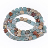 Natural Aqua Terra Jasper Beads Strands G-S366-017-2