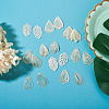 KISSITTY 18Pcs 9 Shapes Natural Capiz Shell Pendants SHEL-KS0001-01-12