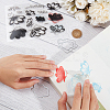 CRASPIRE 1Pc Butterfly Clear Silicone Stamps DIY-CP0009-56-3