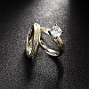Trendy 316L Titanium Steel Cubic Zirconia Couple Rings for Women RJEW-BB06902-8A-3