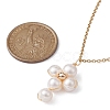 Grade A Natural Pearl Beaded Cross Pendant Necklace for Women NJEW-JN04414-3
