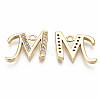 Brass Micro Pave Clear Cubic Zirconia Pendants KK-S360-053M-NF-1