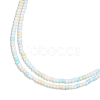 Opaque Spray Painted Glass Bead Strands GLAA-N047-07-07-3