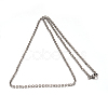 304 Stainless Steel Rolo Chain Necklaces NJEW-M151-02P-2