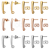 DICOSMETIC 30Pcs 3 Color 304 Stainless Steel Stud Earring Findings  STAS-DC0004-46-1